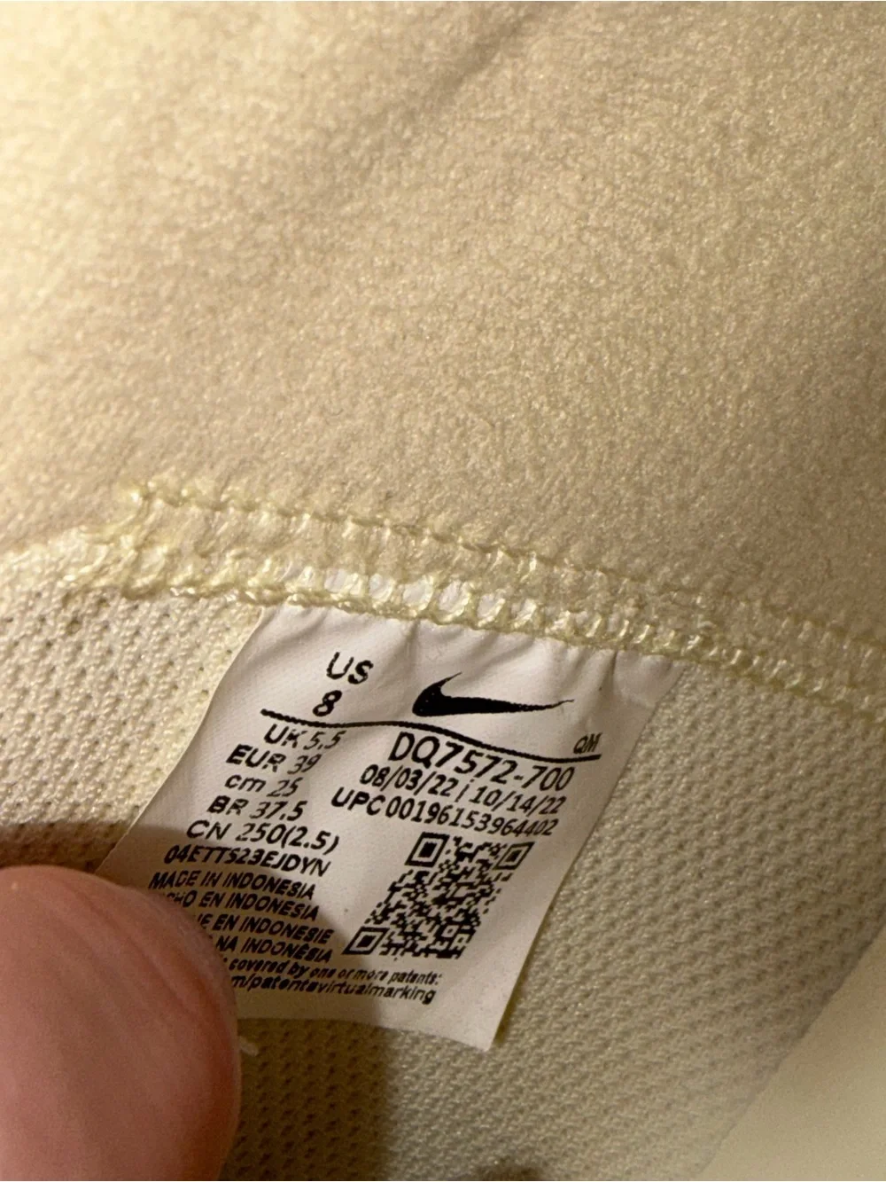 Nike Women’s High-Top Sneakers in Pale Yellow and White